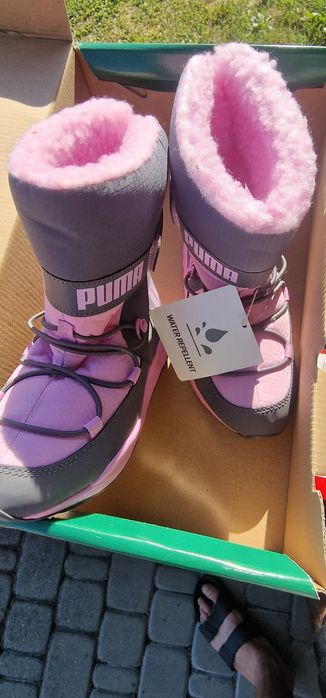 Buty zimowe na dziewczynkę  18.cm, GRATIS 3 koszulki