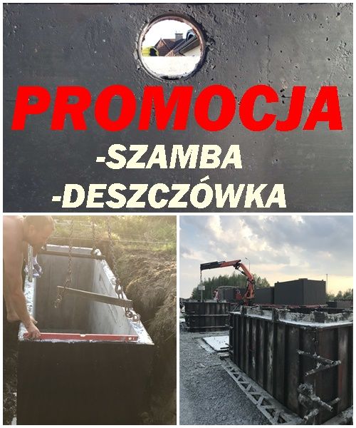 Szambo betonowe 12 tys litrów Zbiornik na deszczówkę dostawa Ślesin