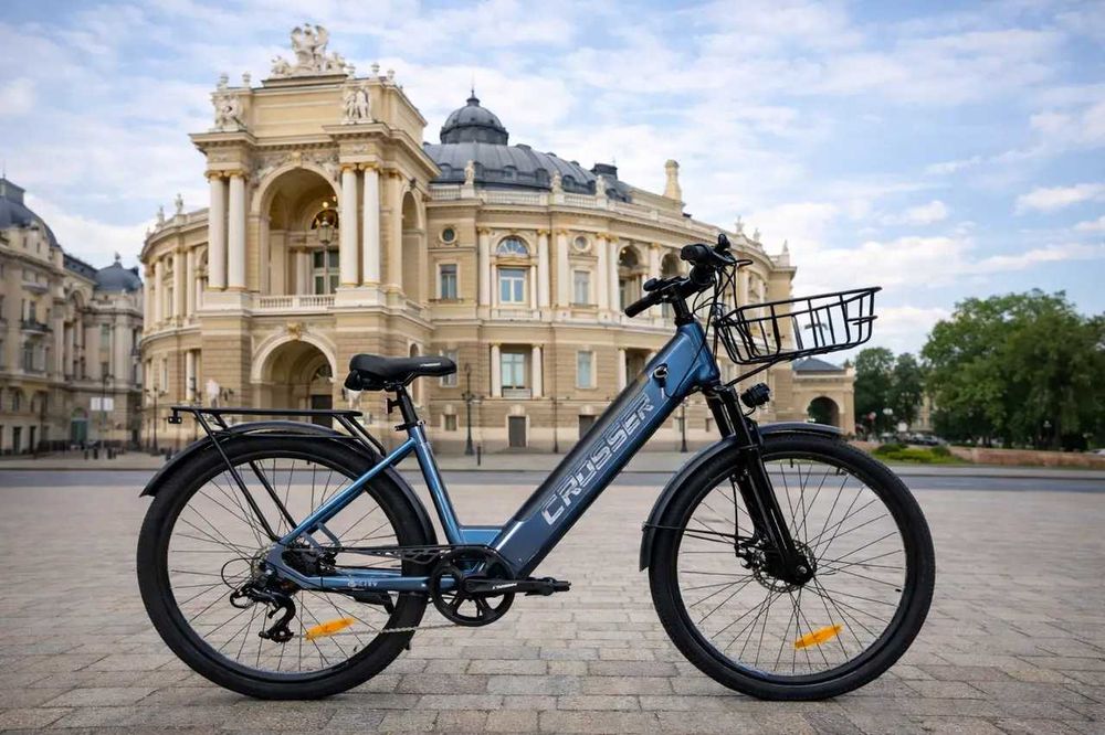 ТОП ПРОДАЖ! Електровелосипед Crosser E-City Pro 26" 48V/500W/10.4Ah 2026 - Синій матовий