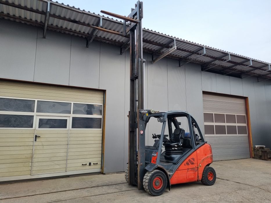Wózek widłowy Linde H35T, Rok 2009, Triplex 4.60 m, 4 sekcje
