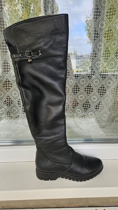 Шкіряні ботфорди