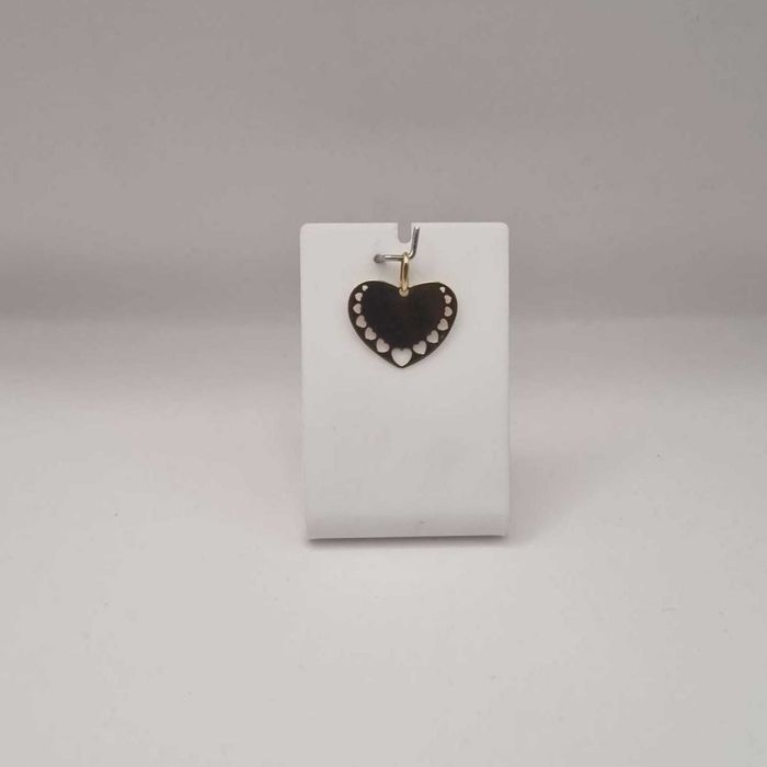 Złota zawieszka pr. 585 blaszka serce - nowa