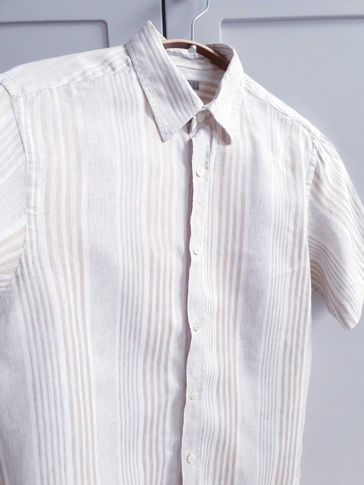 Beżowa lniana koszula 100% len Ted Baker S