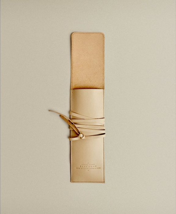 Bolsa Pincéis Pele Zara Home NOVO