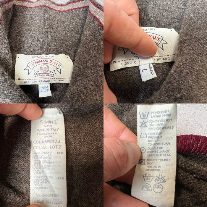 Чоловічий вінтажний светр Armani Jeans