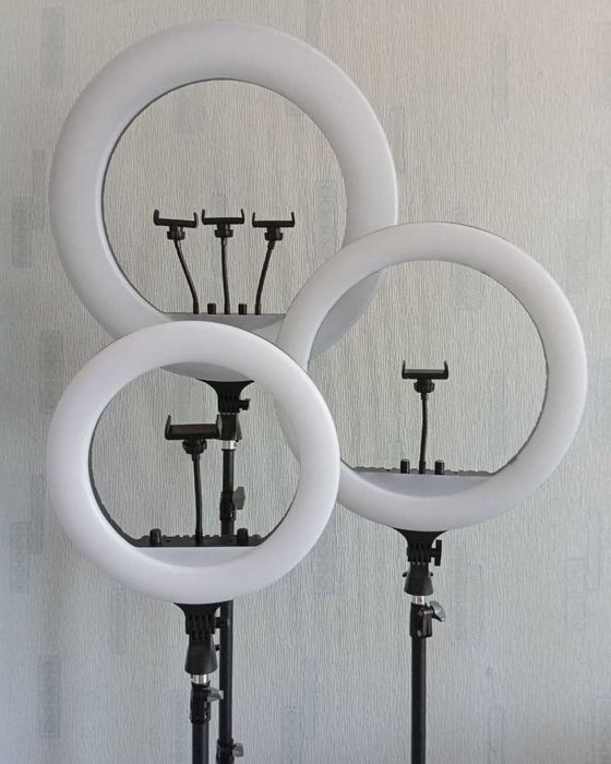 Професійне світло в салон краси! Кільцева лампа рл 18 штатив 2,1м 7588