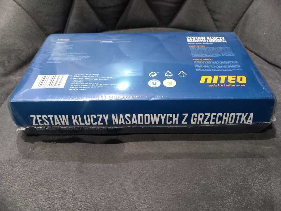 Zestaw kluczy nasadowych z grzechotką 46 elementów