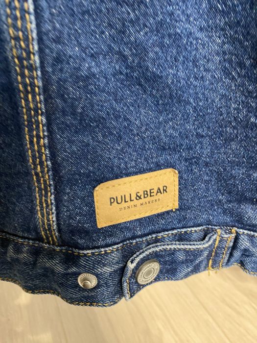 Джинсова куртка Pull&Bear на хутрі (овчина) | Розмір L | Стан ідеальний
