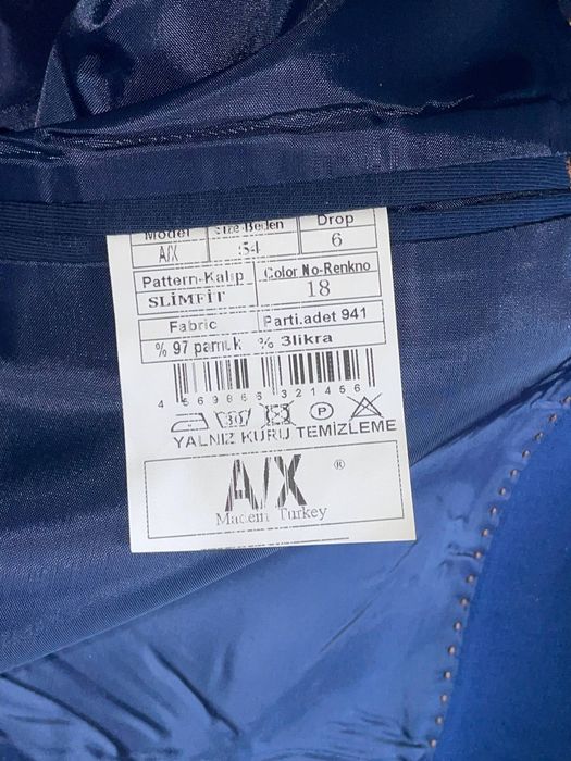 Чоловічий піджак темно-синій Slim Fit (розмір 54) — Новий