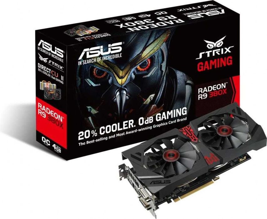 Karta graficzna ASUS AMD Radeon R9 380 4GB_ 2 sztuki_ jak nowe_ Gdańsk