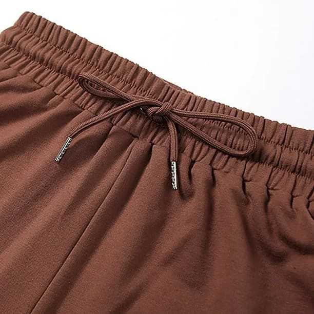 Damski dwuczęściowy komplet dresowy brązowy na lato top + spodenki S