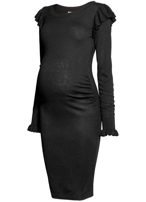 Святкове плаття для вагітних H&m трикотажне чорного кольору