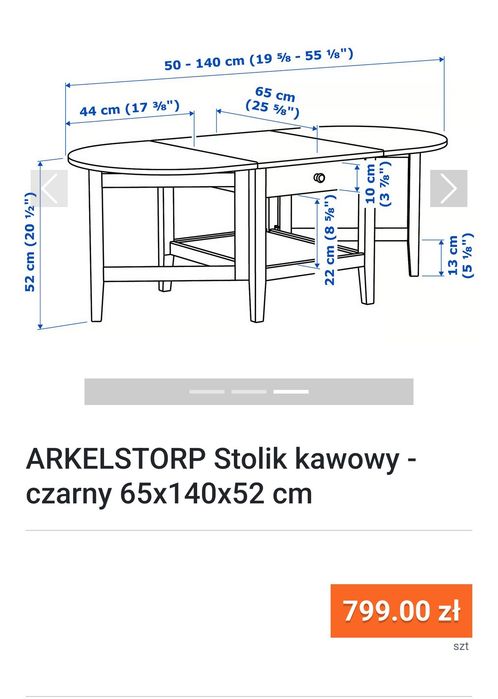 Stolik  Stół Ikea CENA OSTATECZNA Plus Gratis Stolik Kawowy