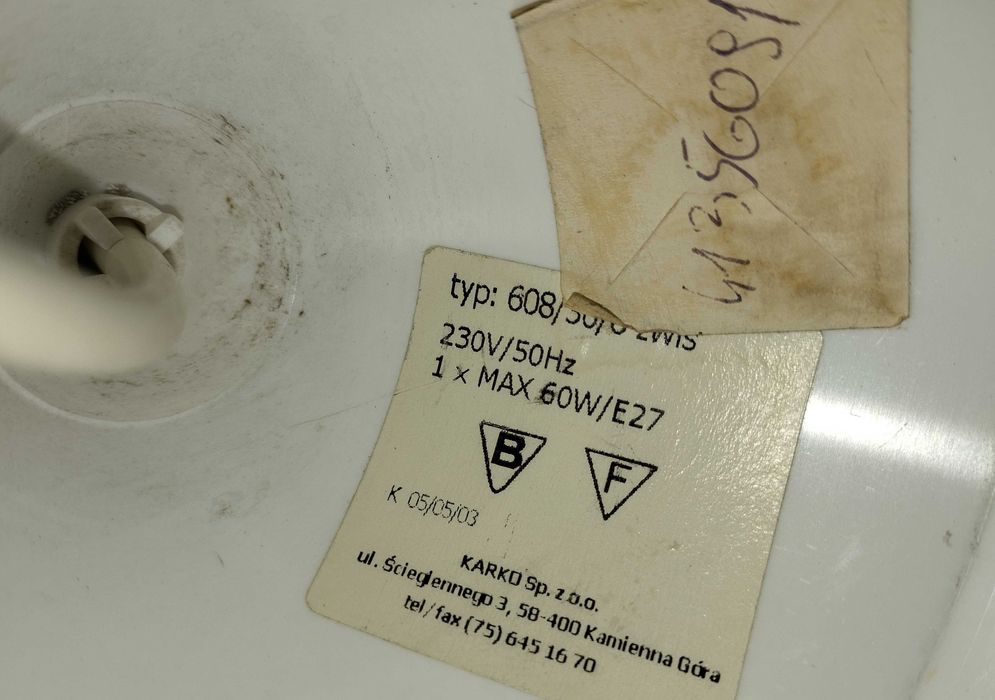 Żyrandol E27 wraz z żarówką - Sprawny. Plafon Lampa