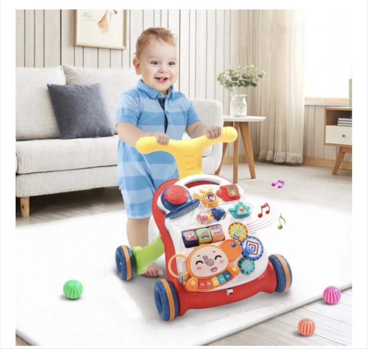 Толокар, каталка-ходунки, музичний столик 2в1 limo toy
