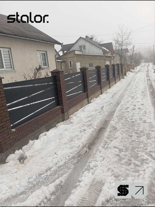 Паркан металевий. Металеві паркани. Ворота.