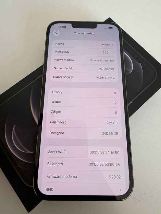 iPhone 12 Pro Max 256gb Grafit Bateria 91%