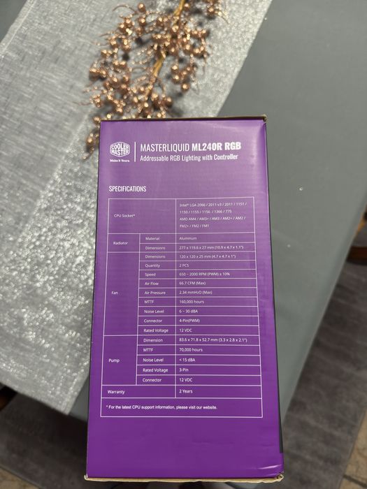 Watercooler AIO MasterLiquid ML240R ARGB - 240mm