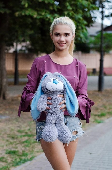 Зайчик Тотті 45 см! М'який кролик