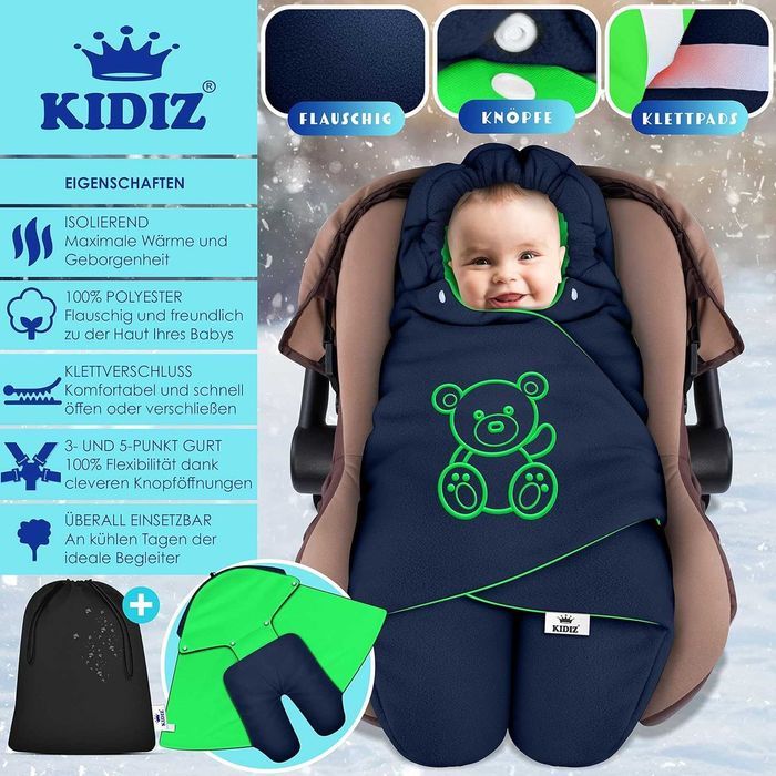 Nowy zimowy kocyk KIDIZ / kombinezon / becik / ochraniacz / koc !4238!