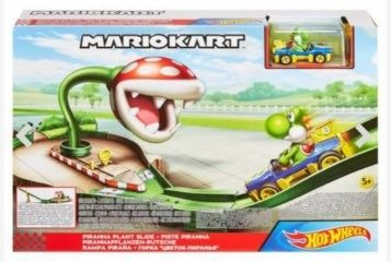 Pista Hot Wheels Mario Kart + acréscimo de pista Piranha