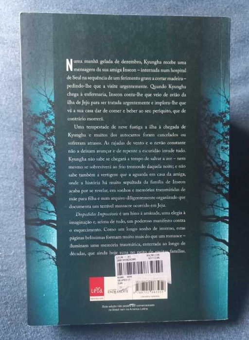 Despedidas Impossíveis - Han Kang
