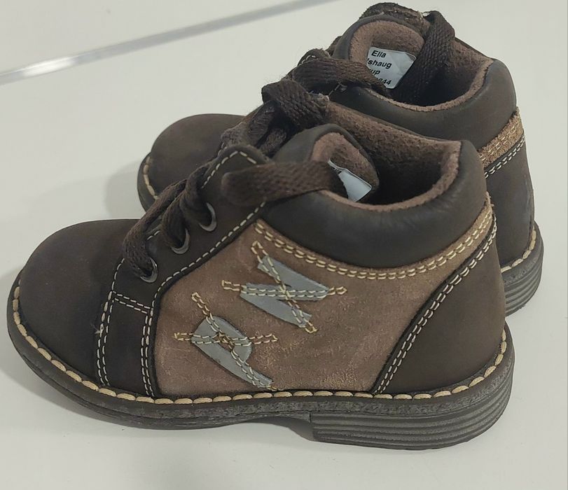 Ponny extra Trzewiki Kozaki Skóra naturalna brąz roz. 22 _ 13.5 cm