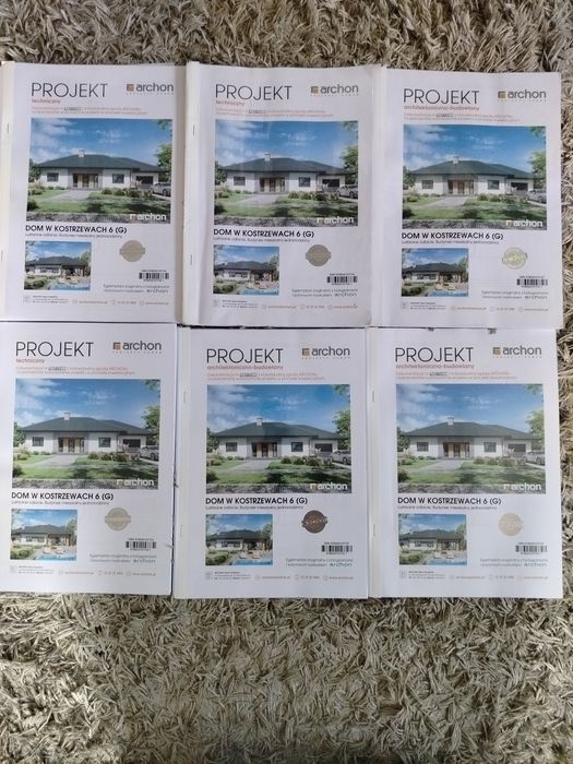 Projekt domu Kostrzewy 6G odbicie lustrzane