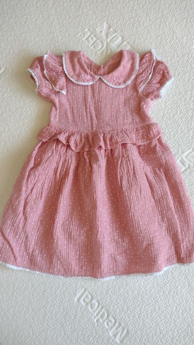 Sukienka muślinowa retro dla dziewczynki r. 116