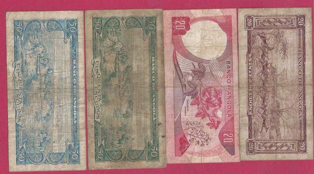 Notas de Ex-Colonia Angola 6 Diferentes de 20 e 50 Escudos