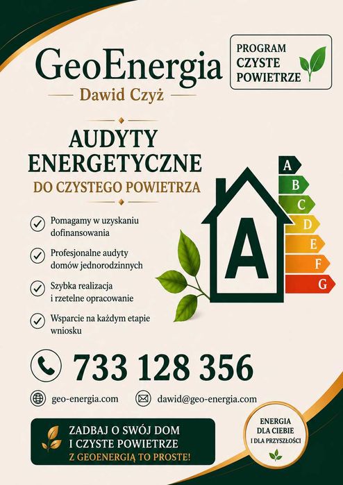 Audyt energetyczny | Świadectwo charakterystyki energetycznej | Czyste Powietrze