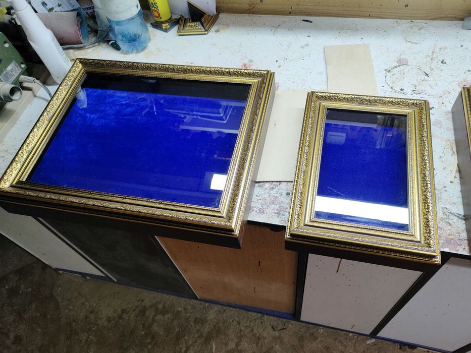 Рамка ящик с вынимающеся бархатной планшеткой под экспонаты 450/350/40