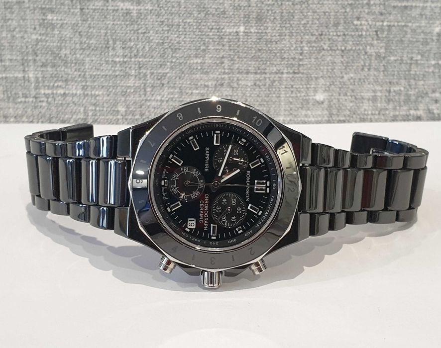 Чоловічий годиник Orient Chronograph 100m 41mm Alarm та Romanson