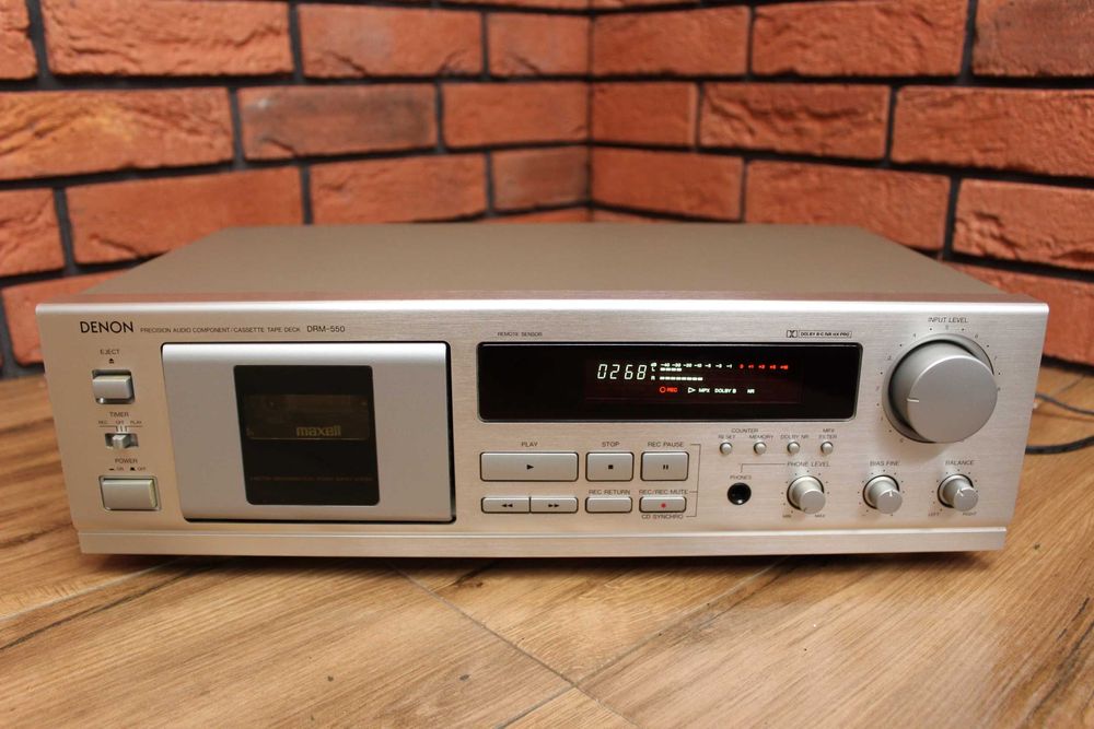 ‼️ *** Deck  Denon DRM-550 * Magnetofon Kasetowy ‼️ Po przeglądzie