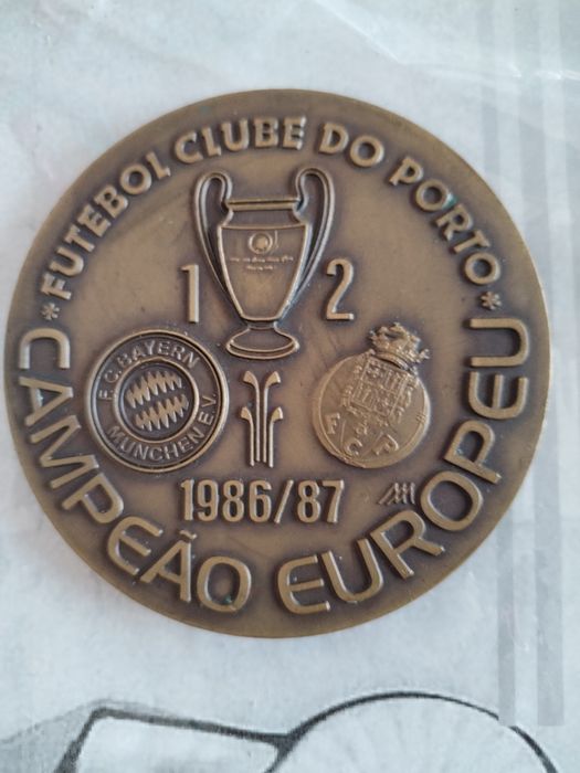 Medalha CL Final 1987 FC/ Bayern München - FC Porto em Bronze