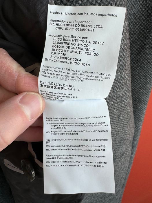 Hugo Boss чоловіче класичне вовняне пальто розмір 60 XXL 2XL 3XL