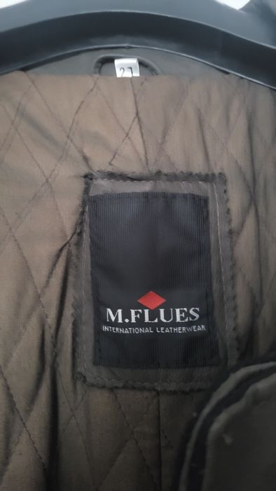 Skórzany, ciepły płaszcz