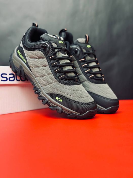 Деми кросовки Мужские кроссовки Саломон, Salomon WaterProof Саламон кожаные красавки Водонепроницаемые кросивки саломон Водооталкивающие кросивки