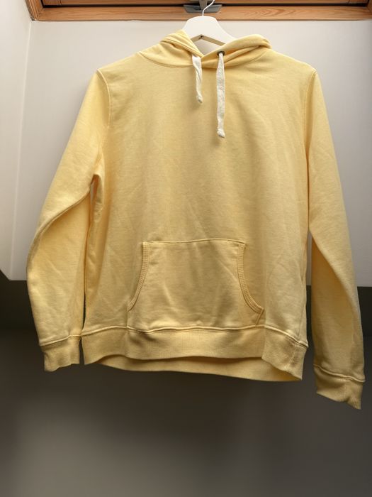 Bluza żółta z kapturem i kieszenią