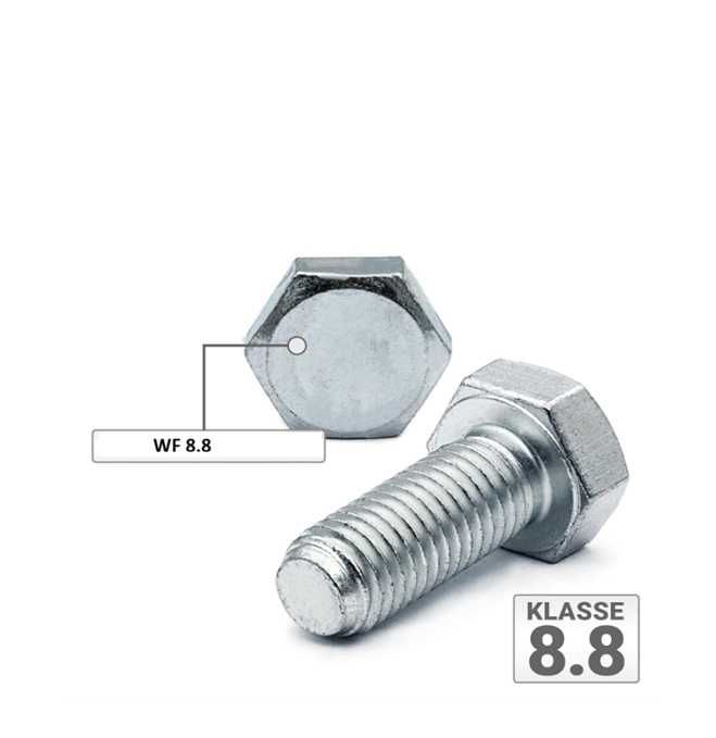 Parafuso M8x20 Galvanizado+Anilha| Fixação Metálica Construção