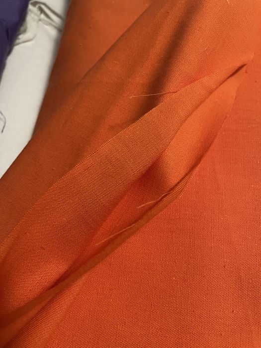 Tecidos 100% linho Laranja, Roxo e Branco