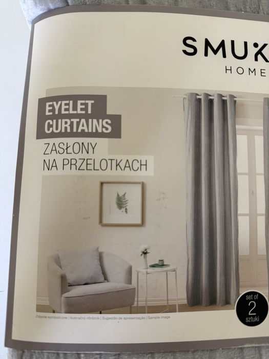 Komplet zaslon welurowych na przelotkach