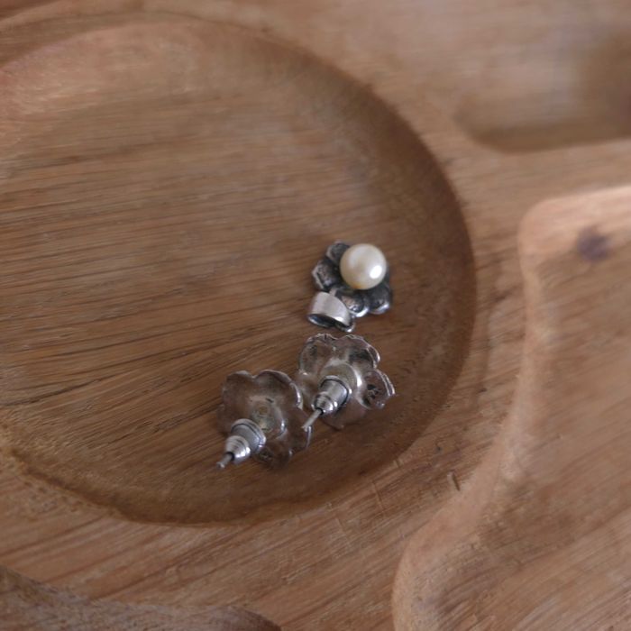 Срібний гарнітур з перлинами