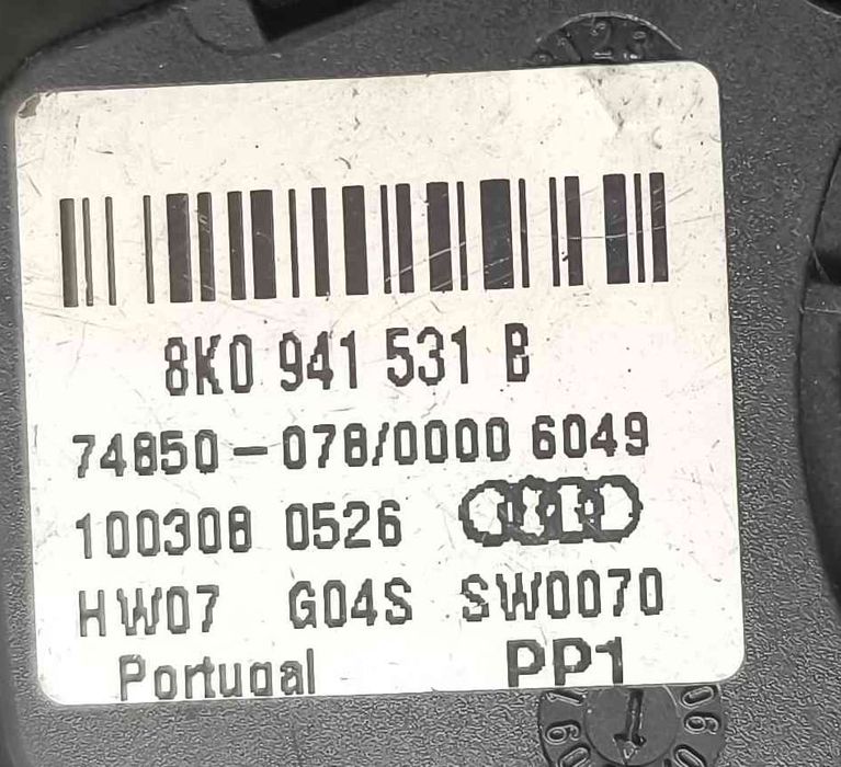 Manípulo de Luzes 8K0941531B - AUDI A4 B7
