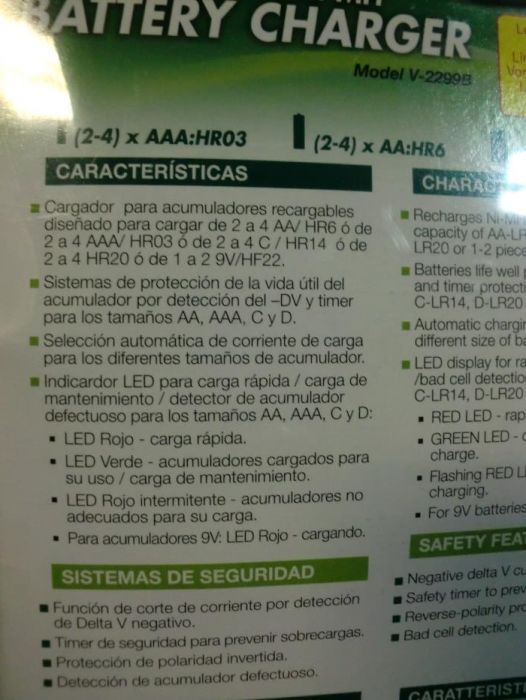 carregador de pilhas universal cegasa novo (por estrear) oportunidade