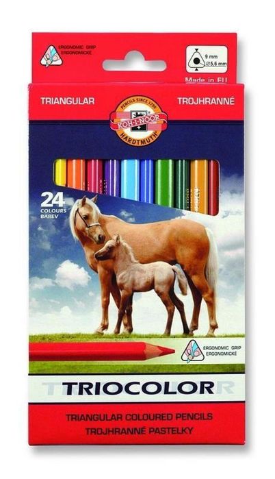 Kredki Triocolor 24 kolory Koh-I-Noor blister,11x20,5 cm