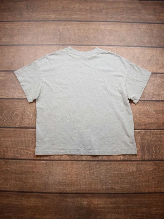 California USA green logo szara koszulka oversize z krótkim rękawem