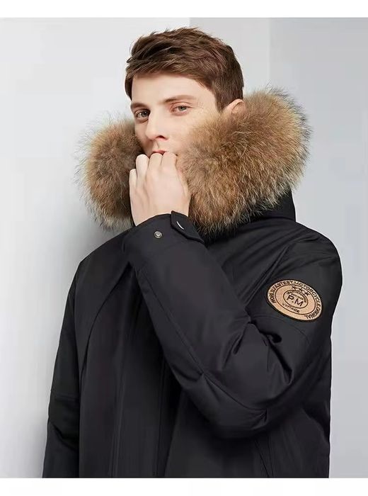 Kurtka męska zimowa puchowa długa