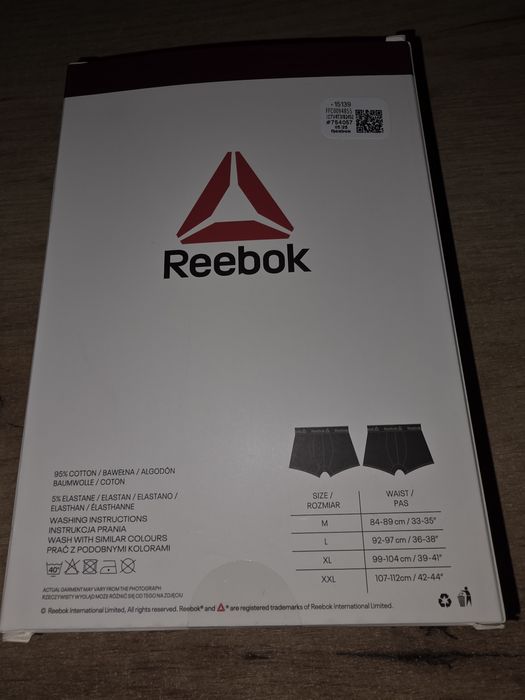 Nowy 2 pack bokserek Reebok rozm. L