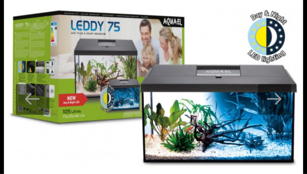 Akwarium black AQUAEL LEDDY DAY&NIGHT 75